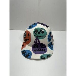 Volcom Men's Hat Baseball Cap Embrace Change Death Face Halloween Fitted 7 1/2